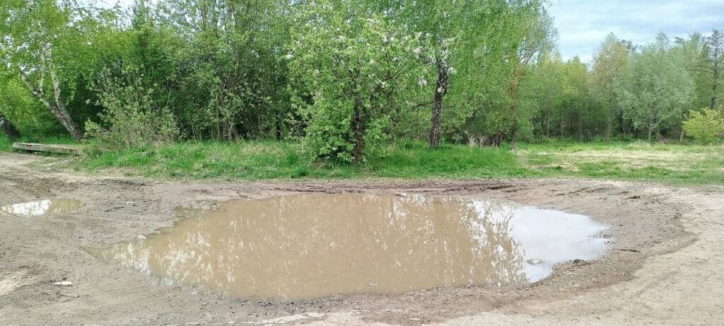 Заславчанин пожаловался на лужу во дворе дома. Когда устранят проблему