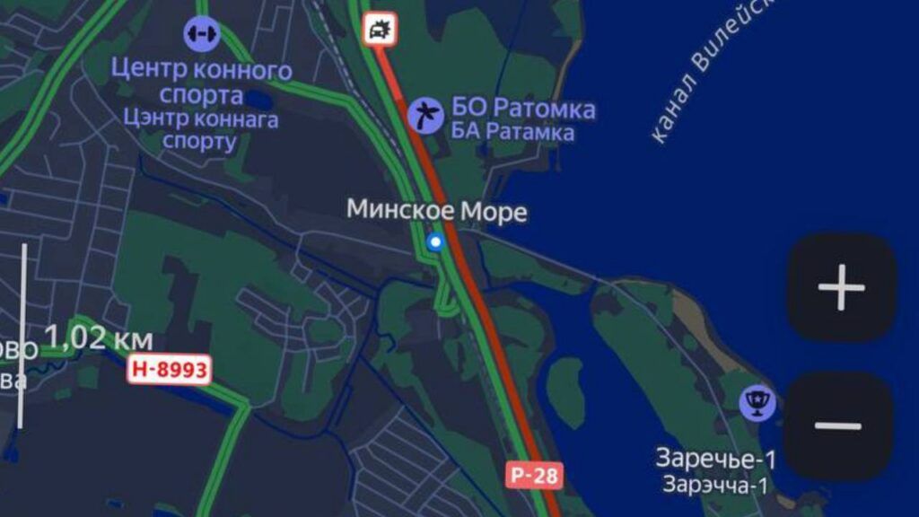 В направлении Ратомки, Заславля, Молодечно возникли пробки