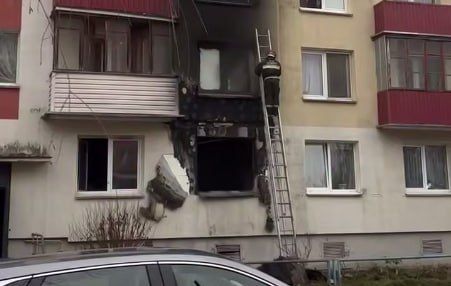 В Колодищах на улице Военный городок произошел пожар в многоэтажке