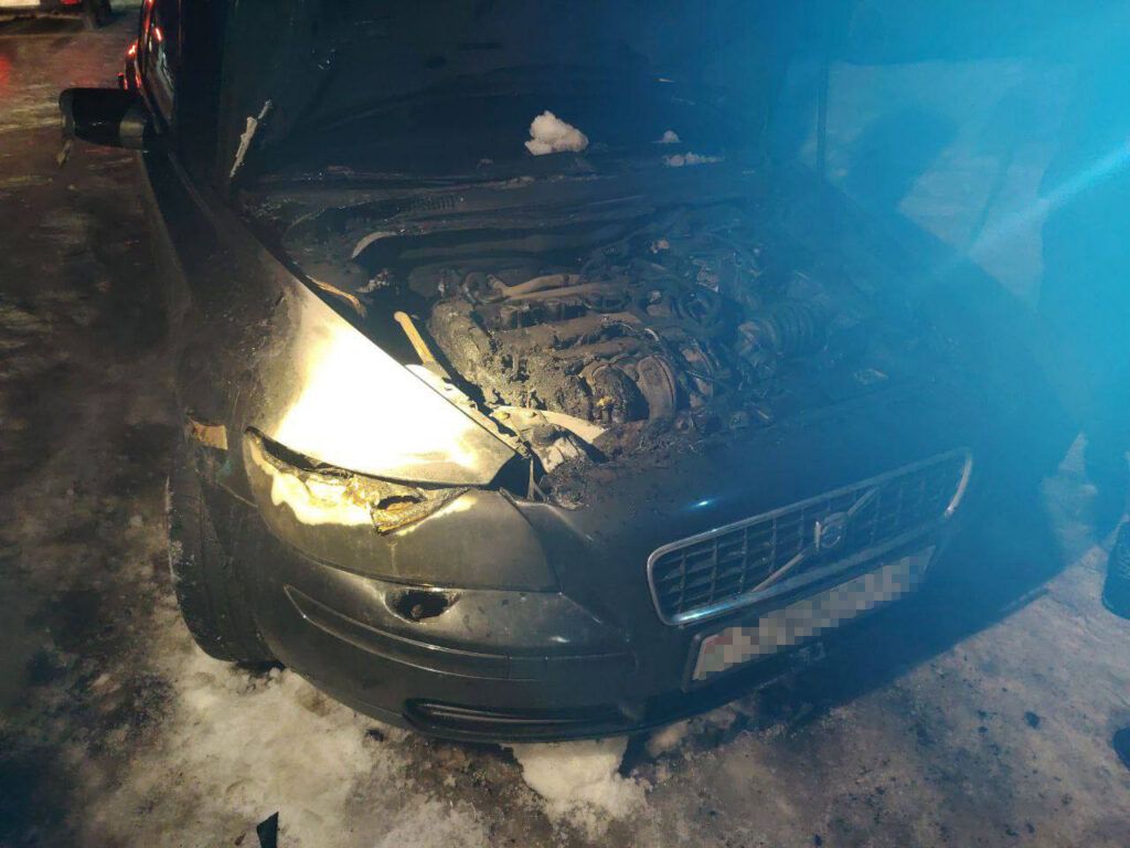 Легковушка горела в Минском районе