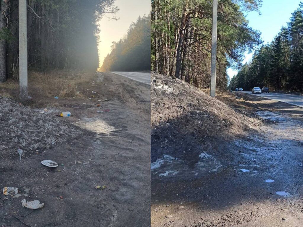 В Валерьяново у складов убрали мусор, который остался после фур