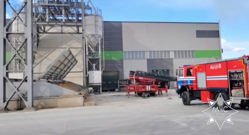 В Таборах горел производственный цех