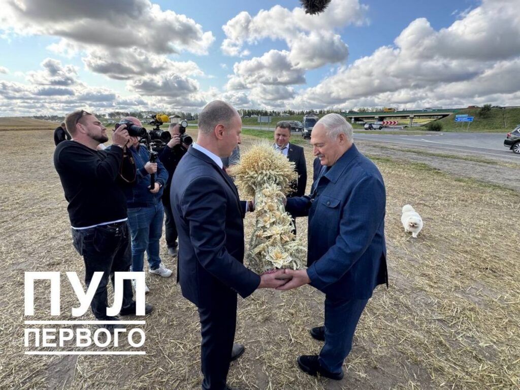Кушнаренко вручил Президенту сноп в честь 2-миллионного рубежа в уборочной